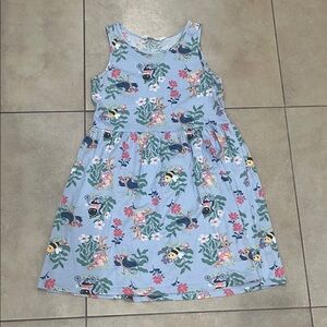 Girls sleeveless sundress Dress with Floral and Animal Print, size 8/10